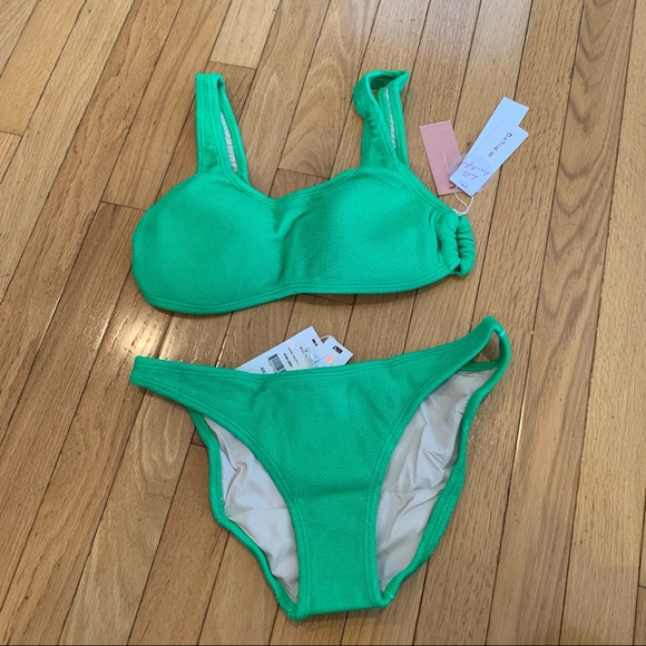 PILYQ -PQ - Kiwi Reef Ring Halter Full Bikini Set - Picture 5 of 9